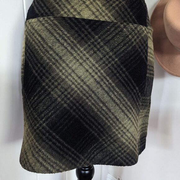 Vivienne Tam Wool Plaid Skirt 8 Grunge Dark Academia Y2K 90s Rebel Punk - Picture 7 of 9